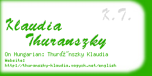 klaudia thuranszky business card